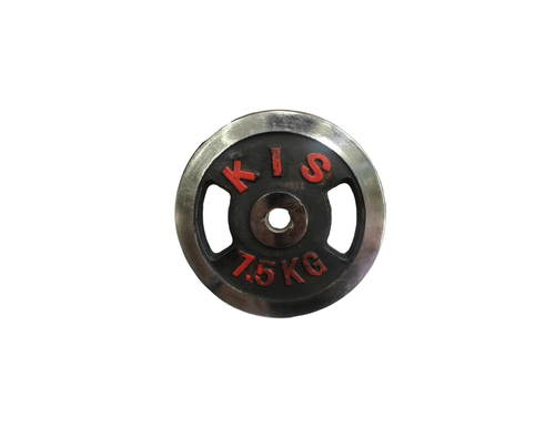 Pesa Disco Para Mancuerna 7,5 Kg Hierro Fundido Cromado Gym Con Azas