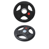 Disco Olímpico De 20kg Con Agarres Para Sentadillas Y Barra