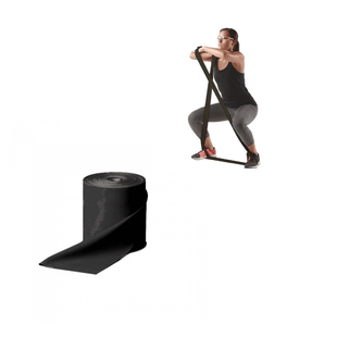 Rollo Banda Theraband Color Negro 15mtrs X 15cm De Ancho