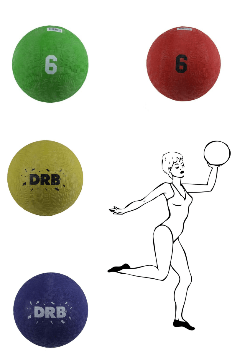 Balón De Goma Antideslizante Gimnasia Rítmica N°6 Drb 16cm