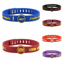 Pulseras Silicona De Estrellas De La Nba Ajustables
