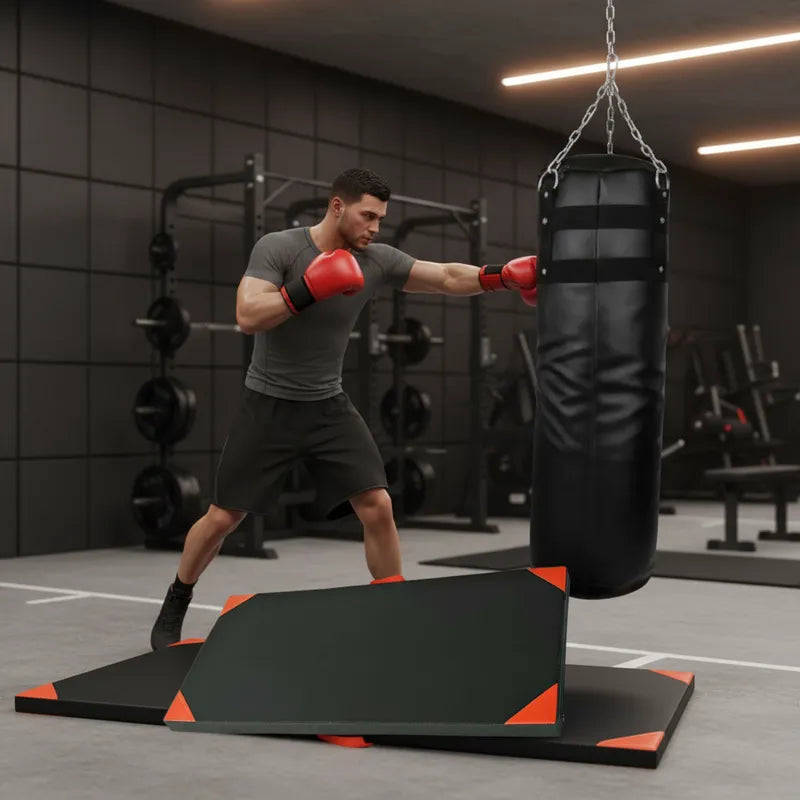 Colchoneta 100cmx50x5cm + Saco De Boxeo Relleno De Aserrín