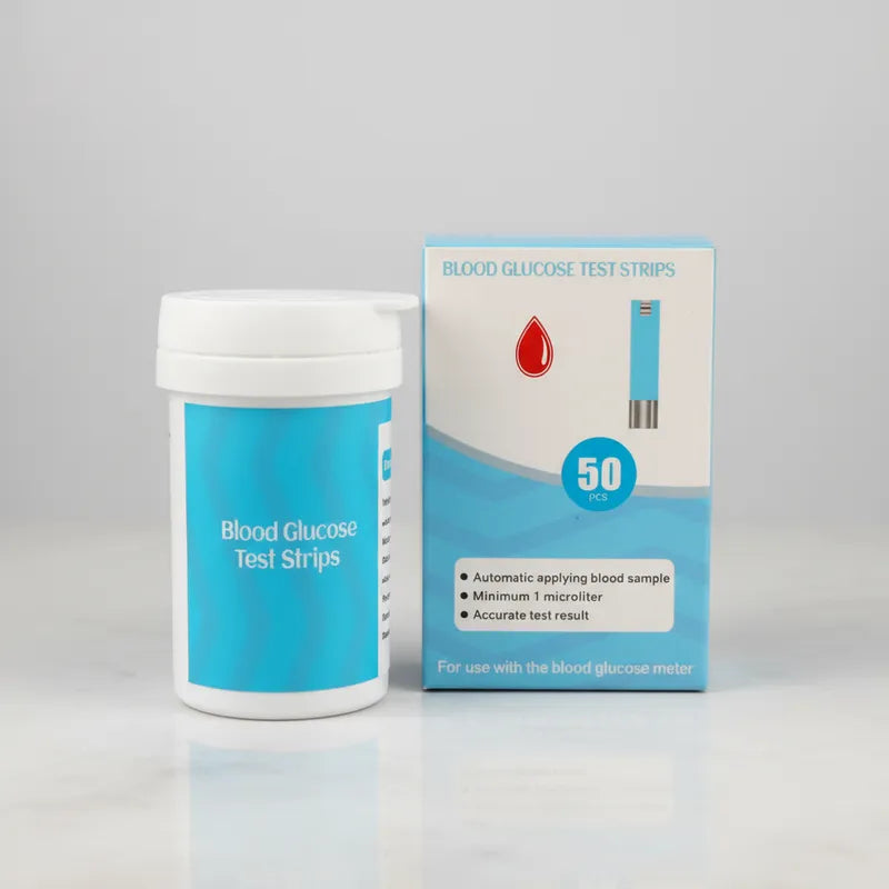 Glucómetro Digital con 50 Tiras Reactivas para Medir Glucosa en Sangre