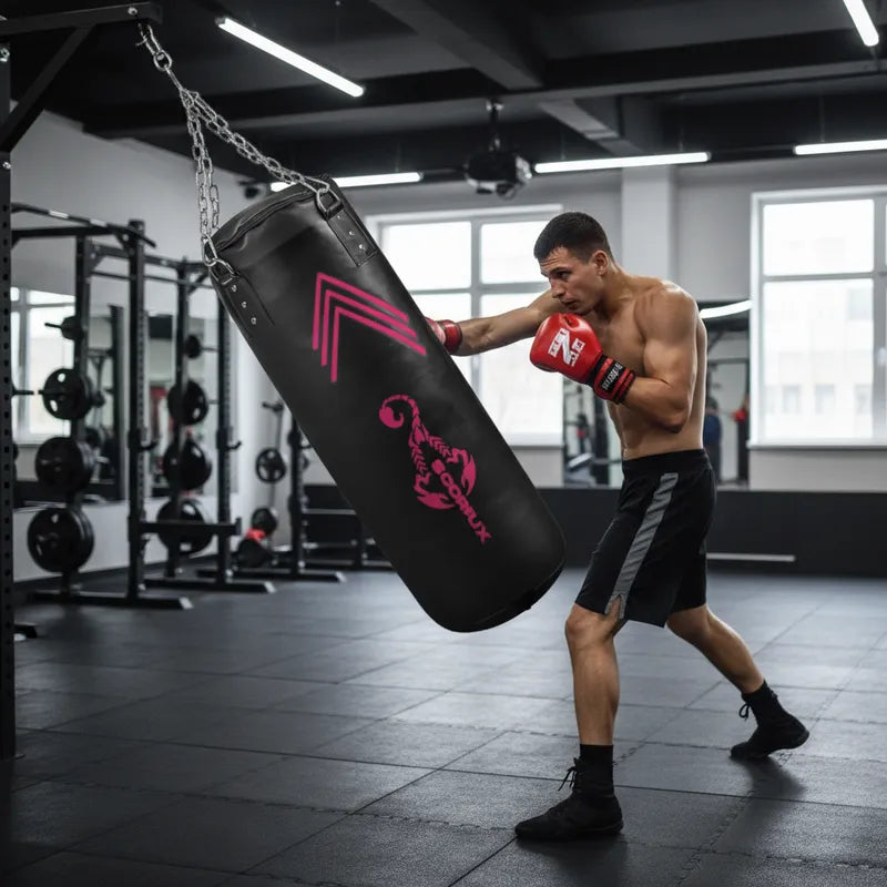 Saco De Boxeo Ufc, 120cm De Boxeo Con Relleno Scorpux Pro