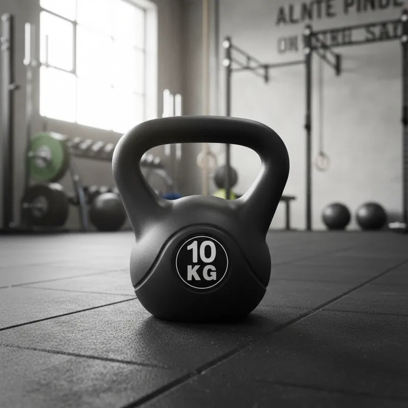 Mancuerna- Pesa Rusa- Kettlebell De Goma 10kg Crossfit Gym