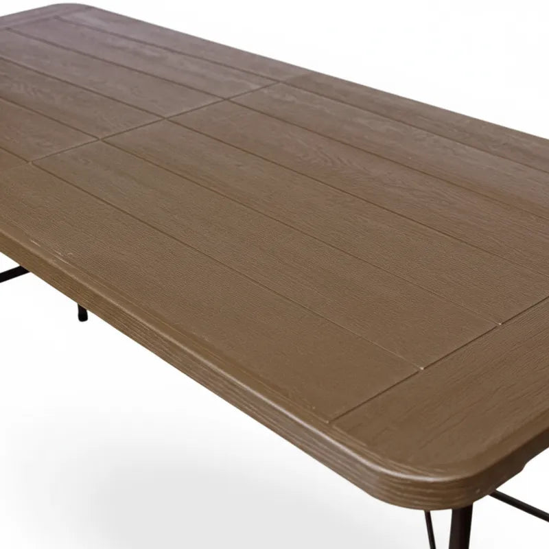 Mesa Plegable Café Estilo Madera 180cm Tipo Madera
