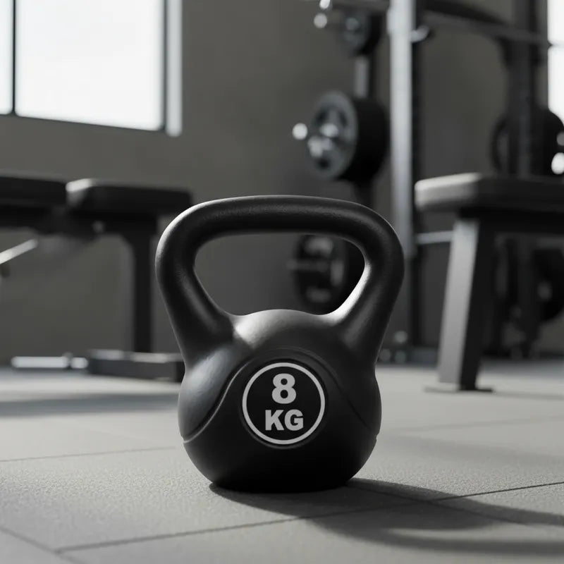 Mancuerna- Pesa Rusa- Kettlebell De Goma 8kg Crossfit Gym